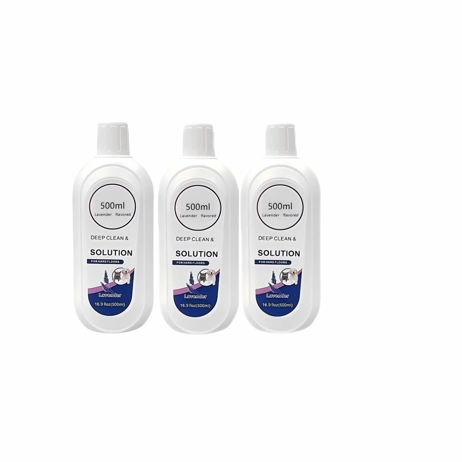 Solución limpiadora de Pisos a Base de Plantas de 500 ml con Sabor a Lavanda, Compatible con aspiradoras Tineco Cleaning Solution Floor One S3/S5/Pro2/COMBO/S7Pro Series (3 Botellas)