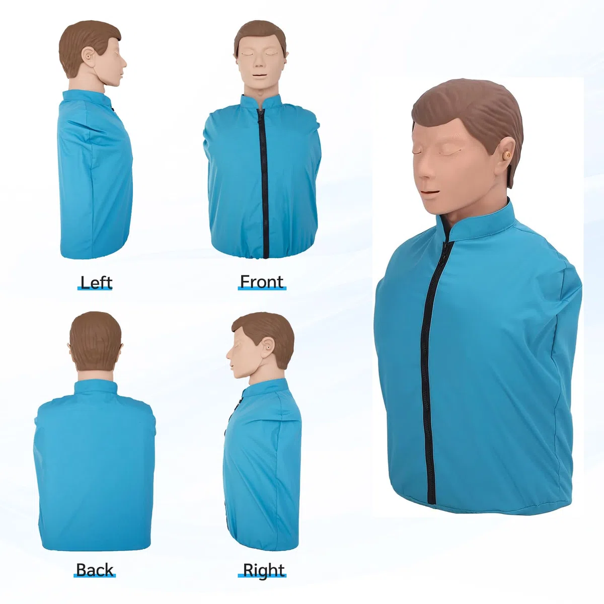 Maniquí de Entrenamiento Rcp Adultos de Medio Cuerpo, Maniquí de RCP para Reanimación, Maniquí de Prácticas para Formación en Primeros Auxilios