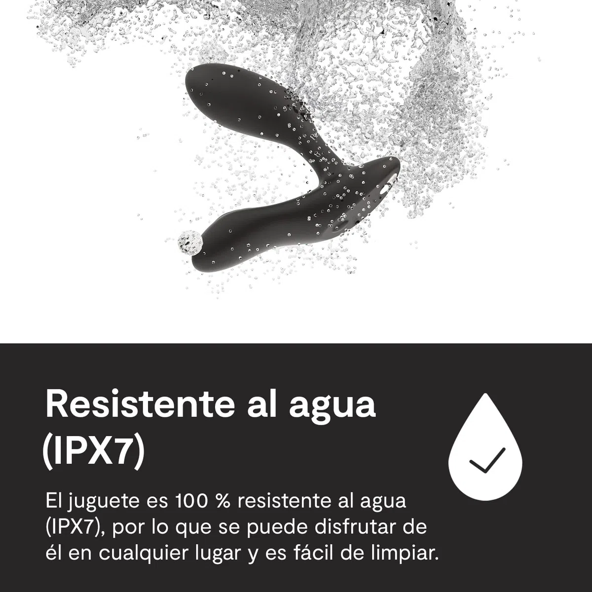 We-Vibe Vibrador de próstata Vector+ con aplicación y control remoto Black One Size