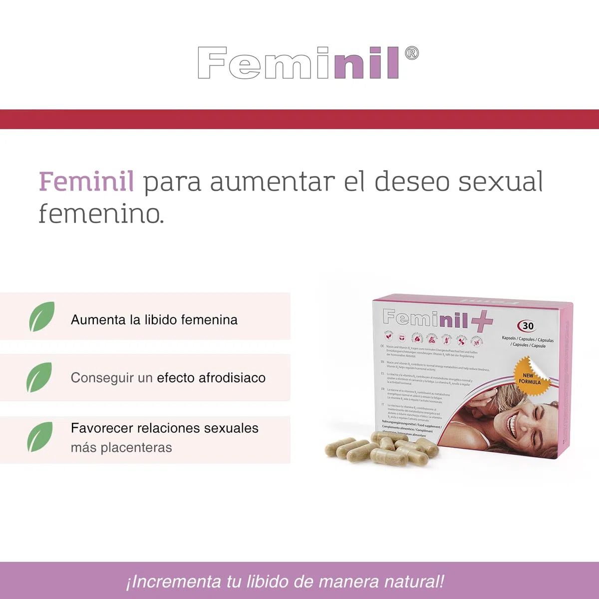 Aumentar la libido - 5 Feminil: Pastillas para aumentar la excitación femenina