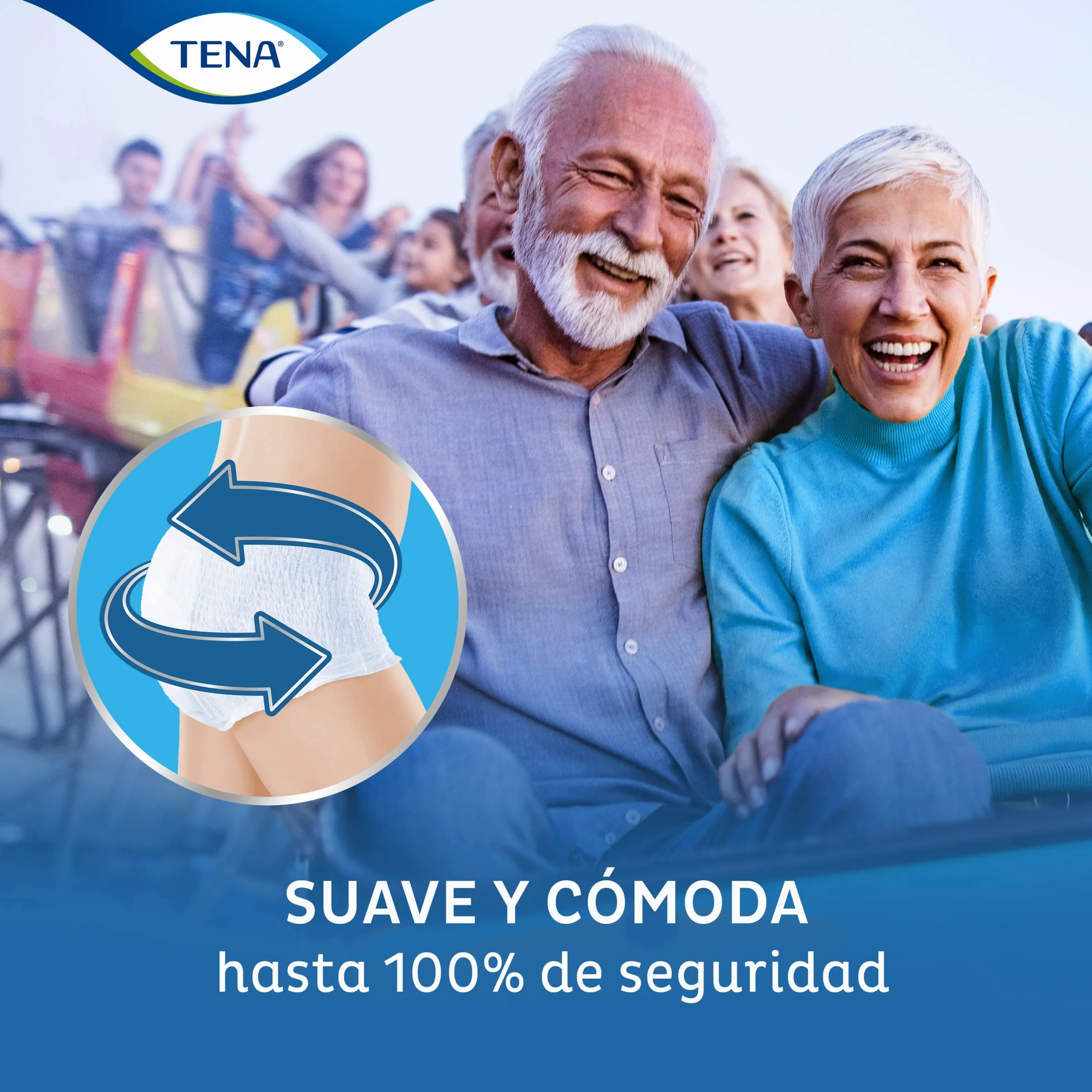 TENA Pants Plus x56 - Ropa Interior Absorbente para Incontinencia y Pérdidas de Orina Abundante - Diseño Unisex Cómodo y Transpirable - 56 Braguitas Desechables - Talla G - Paquete Mensual (4x14)