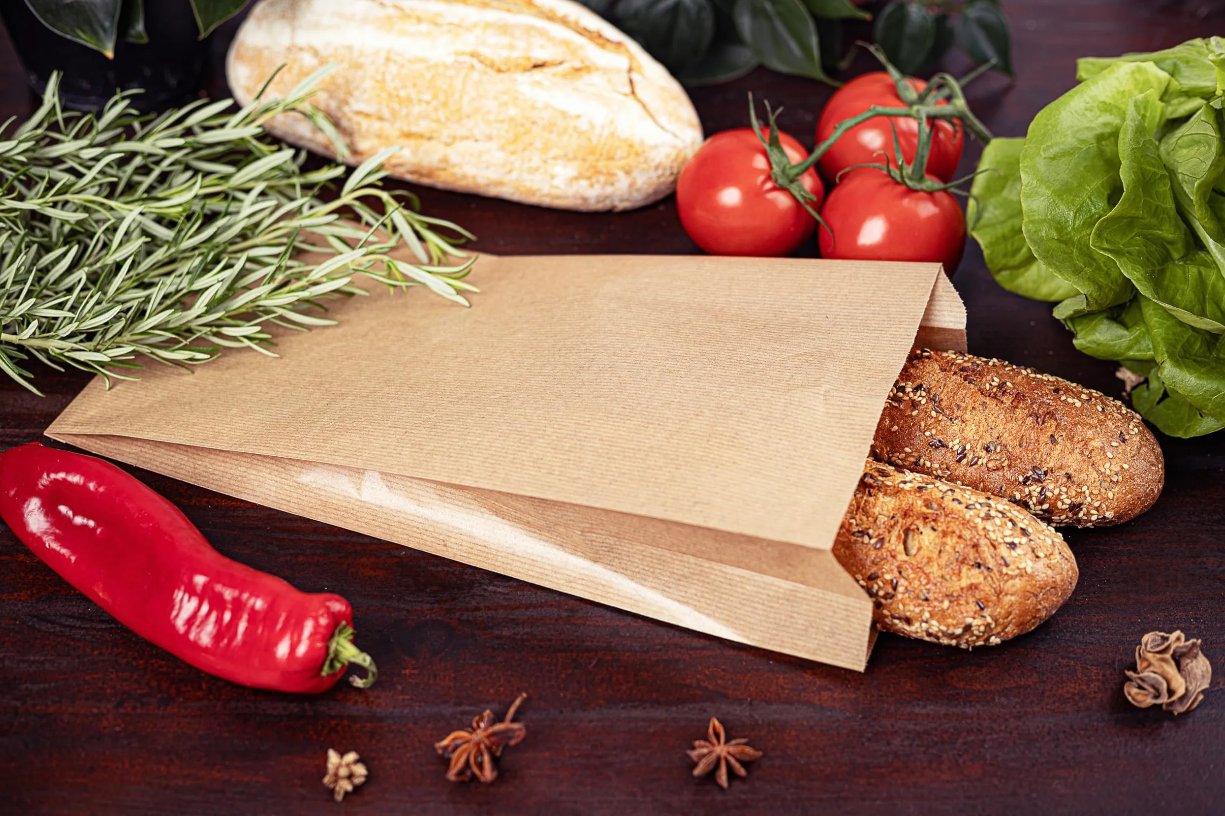 1000 Bolsas 12 x 21 cm De Papel Marrón | Bolsas de papel para dulces | Embalaje | Almuerzo | Sándwich | Respetuoso con el medio ambiente | Ecológico