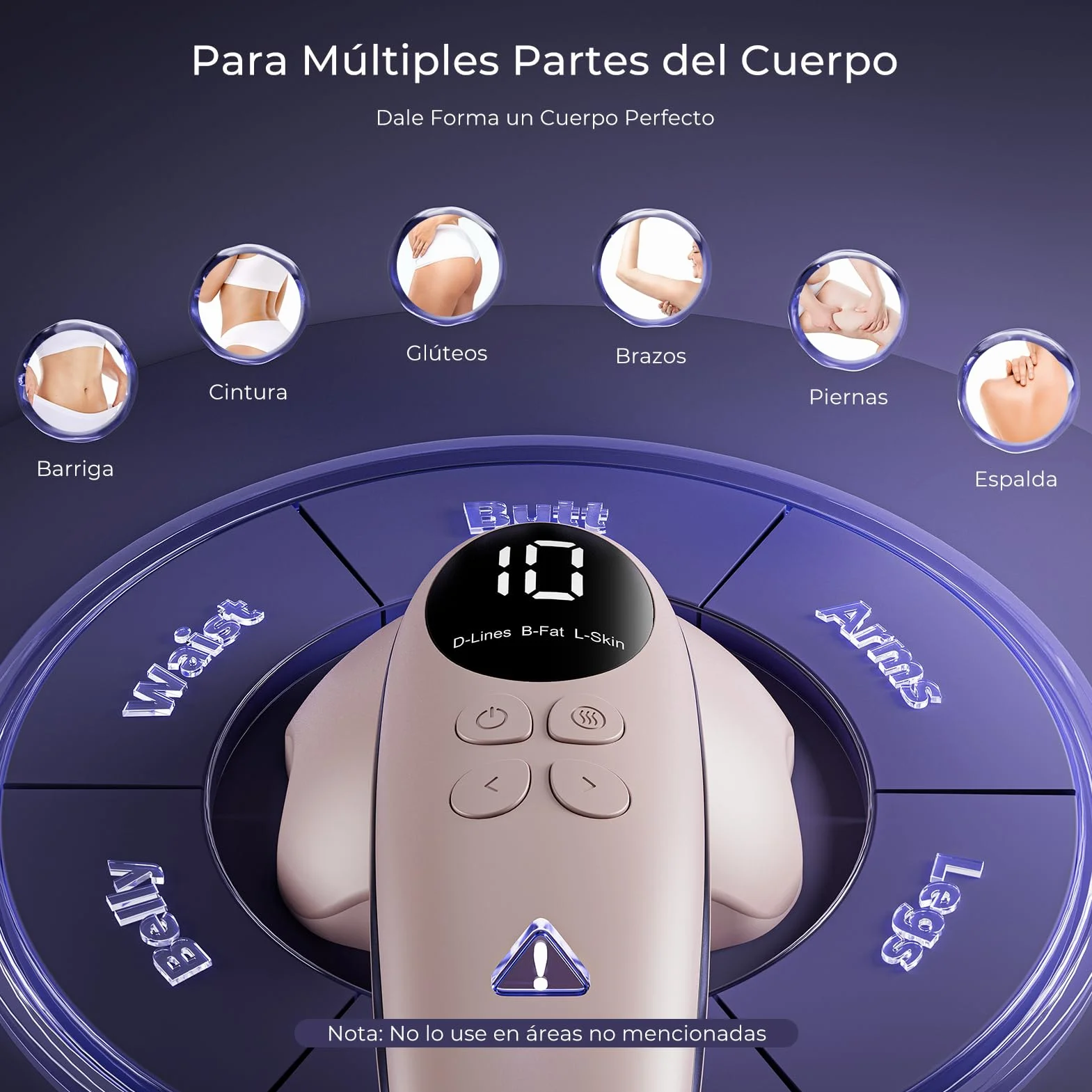Masajeador Anticelulítico Profesional Eléctrico para Mujeres y Hombres, Oro Rosa