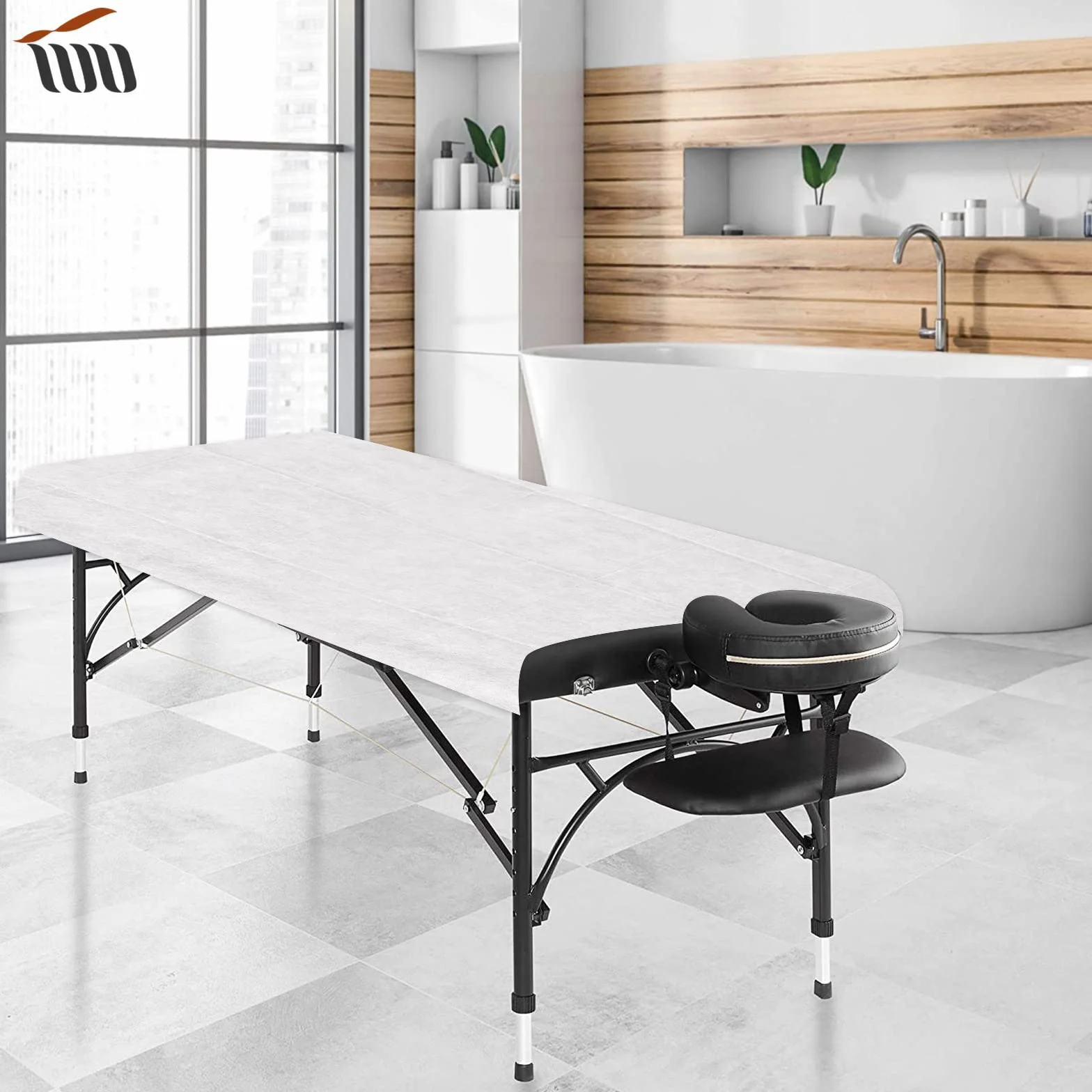 Sábanas Desechables no Tejidas 80x180cm Blanco para Masaje SPA Tatuaje