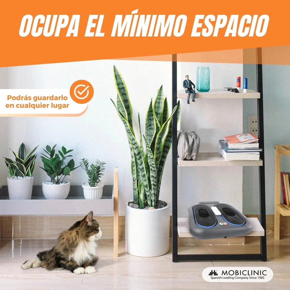 Mobiclinic Masajeador de pies Vibración 10 niveles velocidad 5 programas Control remoto