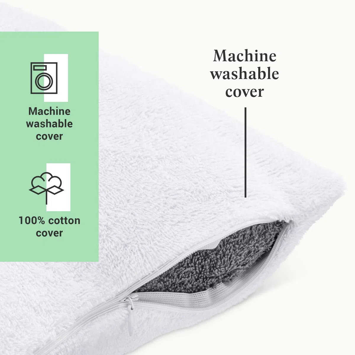 HOMELEVEL Cojín para Sauna - Almohada de Rizo de Algodón con ventosas para Sauna - Funda de Toalla Lavable - Reposacabezas Sauna 35 x 30 cm