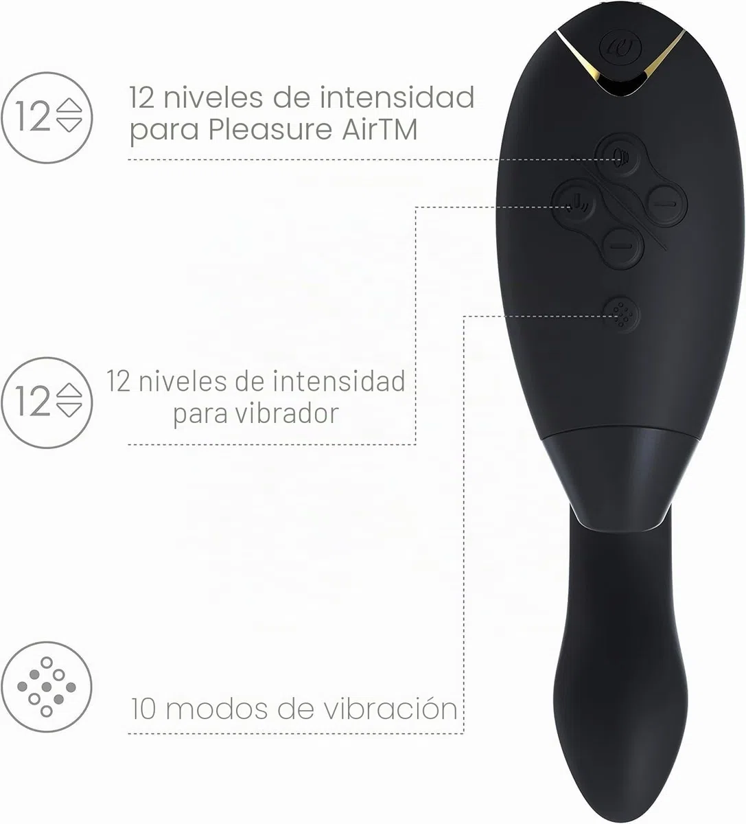Womanizer InsideOut Vibrador & succionador de clítoris femenino | Juguetes eróticos para pareja sexuales | Estimulación del clítoris y el punto G | 12 niveles de intensidad