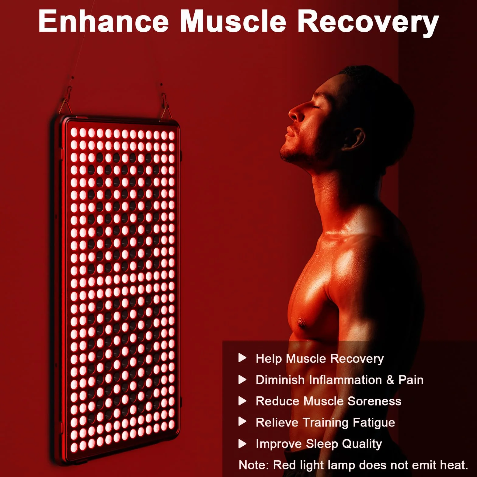 Lámpara de Luz Roja Profey, Lámpara Infrarroja Combinada 660nm y 850nm, Lámpara de Luz Roja con 338 LED y Temporizador, Panel de Luz Roja para Rostro, Cuerpo y Espalda (No Produce Calor)