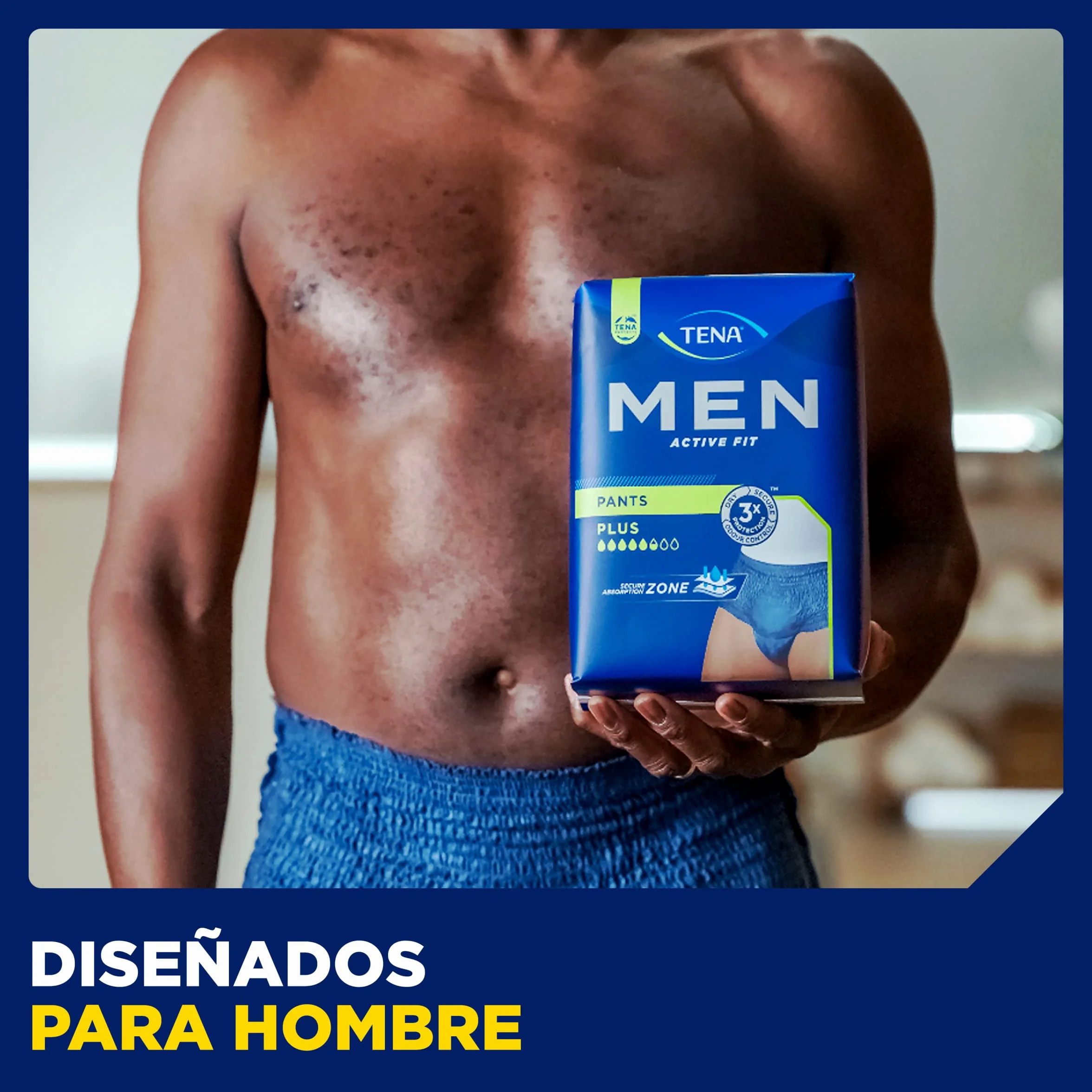 TENA Ropa interior absorbente desechable para incontinencia Active Fit para hombres, para fugas de orina moderadas a intensas, ropa interior talla M - 36 (4 x 9)