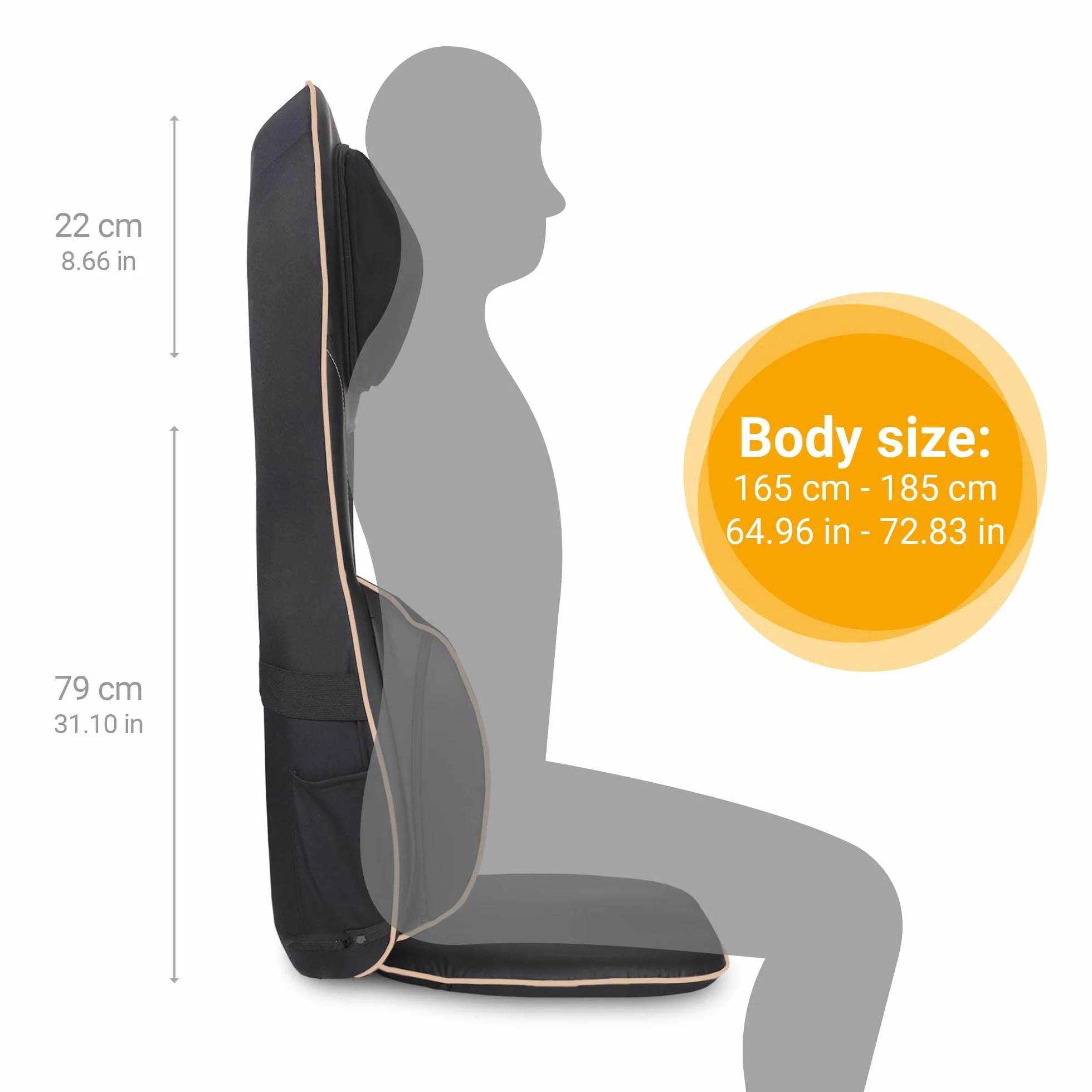 Medisana MC 825 Almohadilla de masaje Shiatsu para espalda y cuello, 3 intensidades, calor y luz roja
