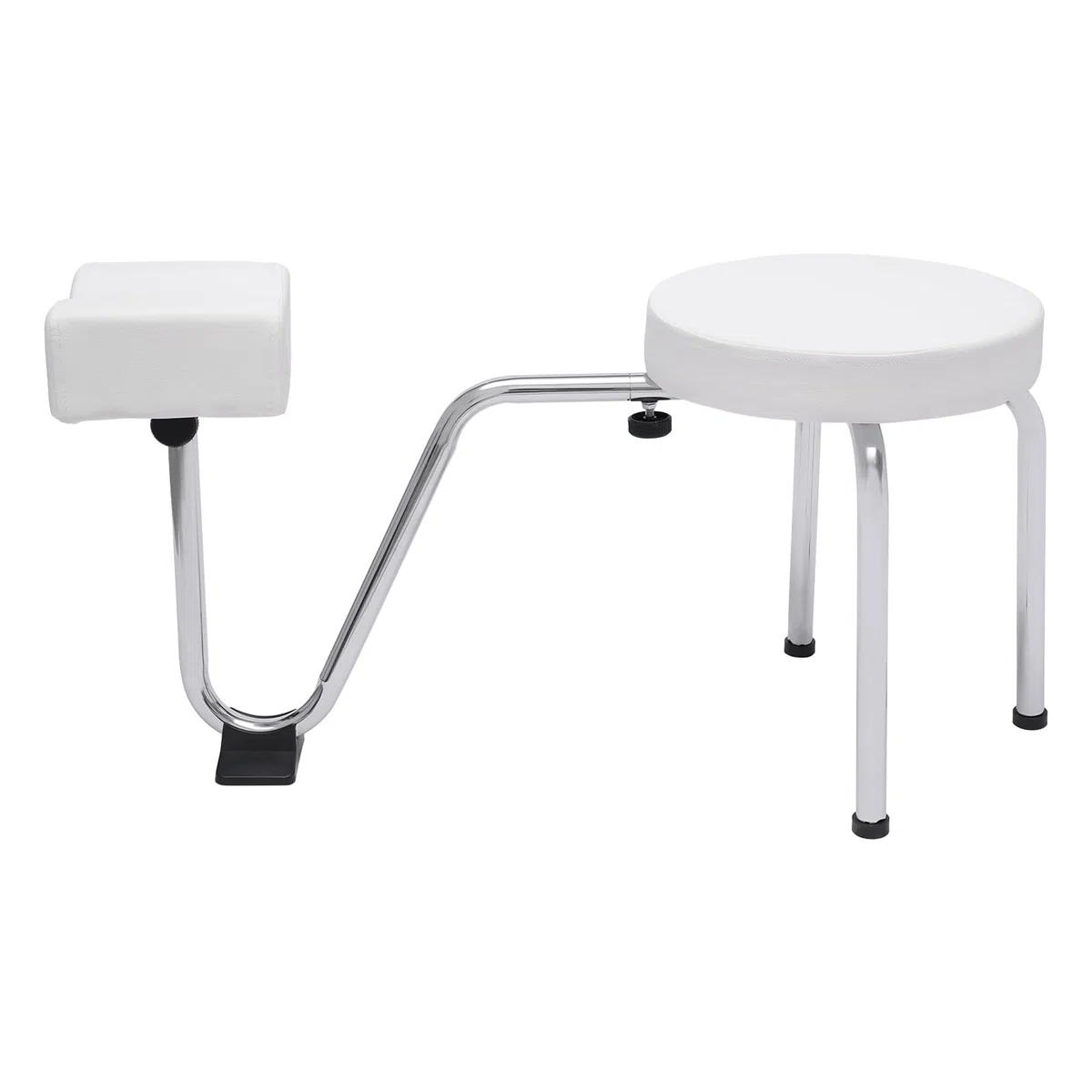 MINRS Silla para el cuidado de los pies, 2 en 1, taburete de pedicura, taburete para tatuaje, reposapiés ajustable, almohadilla de PVC para pedicura, soporte para uñas Tech, spa, belleza, salón,
