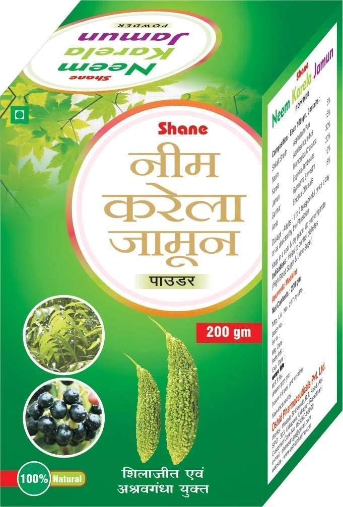 QURA Shane NEEM KARELA JAMUN Polvo promueve la buena salud 200 g