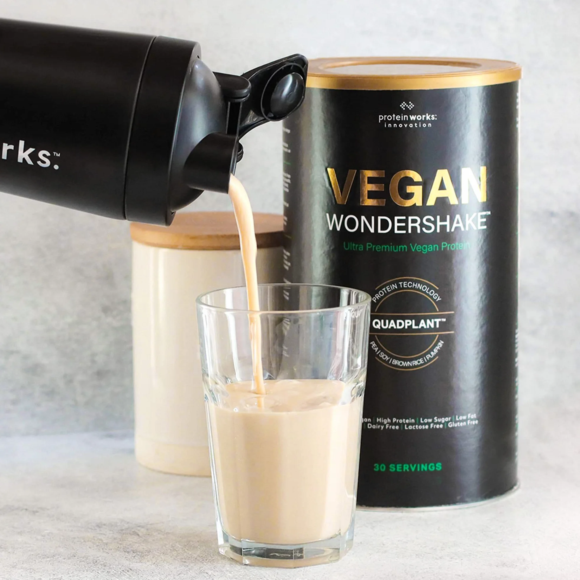THE PROTEIN WORKS Vegan Wondershake Batido Proteico Vegano 30 Servicios Galletas Con Nata