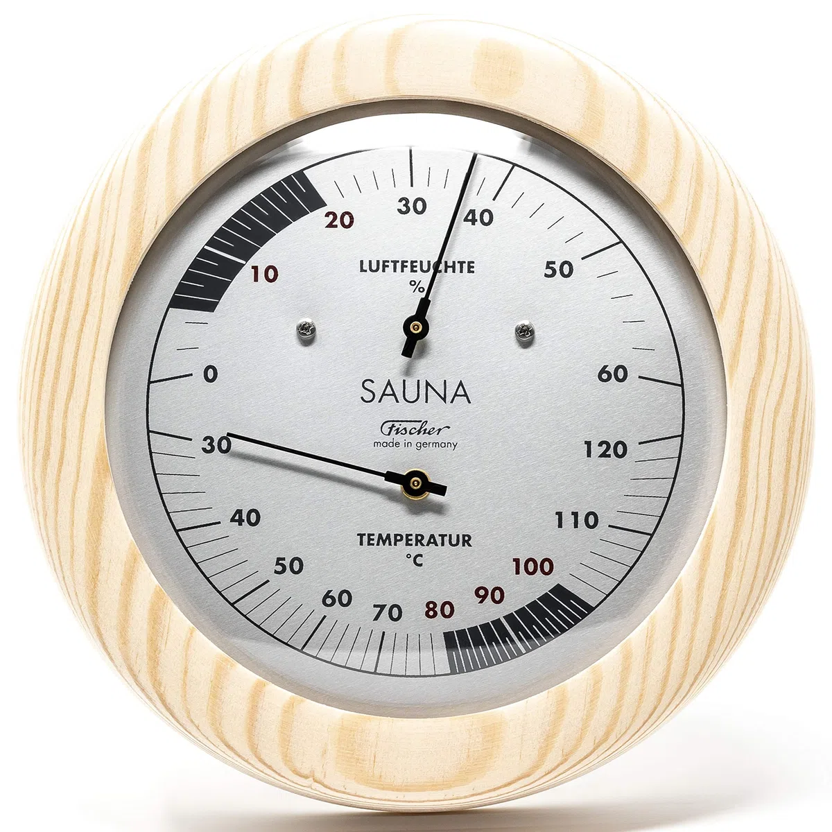 Fischer Sauna thermohygrometer, Madera, Apachi Madera, 30 x 15,5 x 30 cm