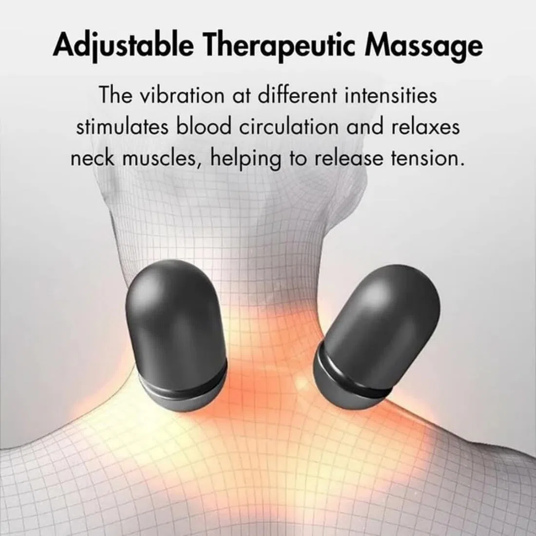 Almohada de Masaje Cervical, Masajeador de Cuello y Hombros con Calor, Masajeador Cervical Electrico, Vibración, Tracción de Cuello, Calefacción, Intensidad Ajustable (Gray)