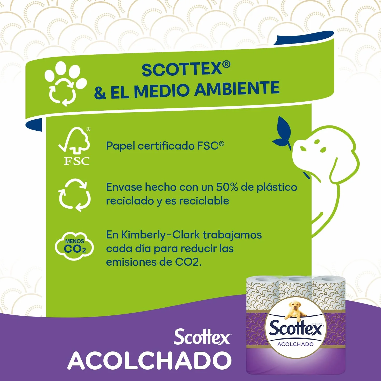 Scottex Acolchado Papel Higiénico 63 Rollos 3 Capas
