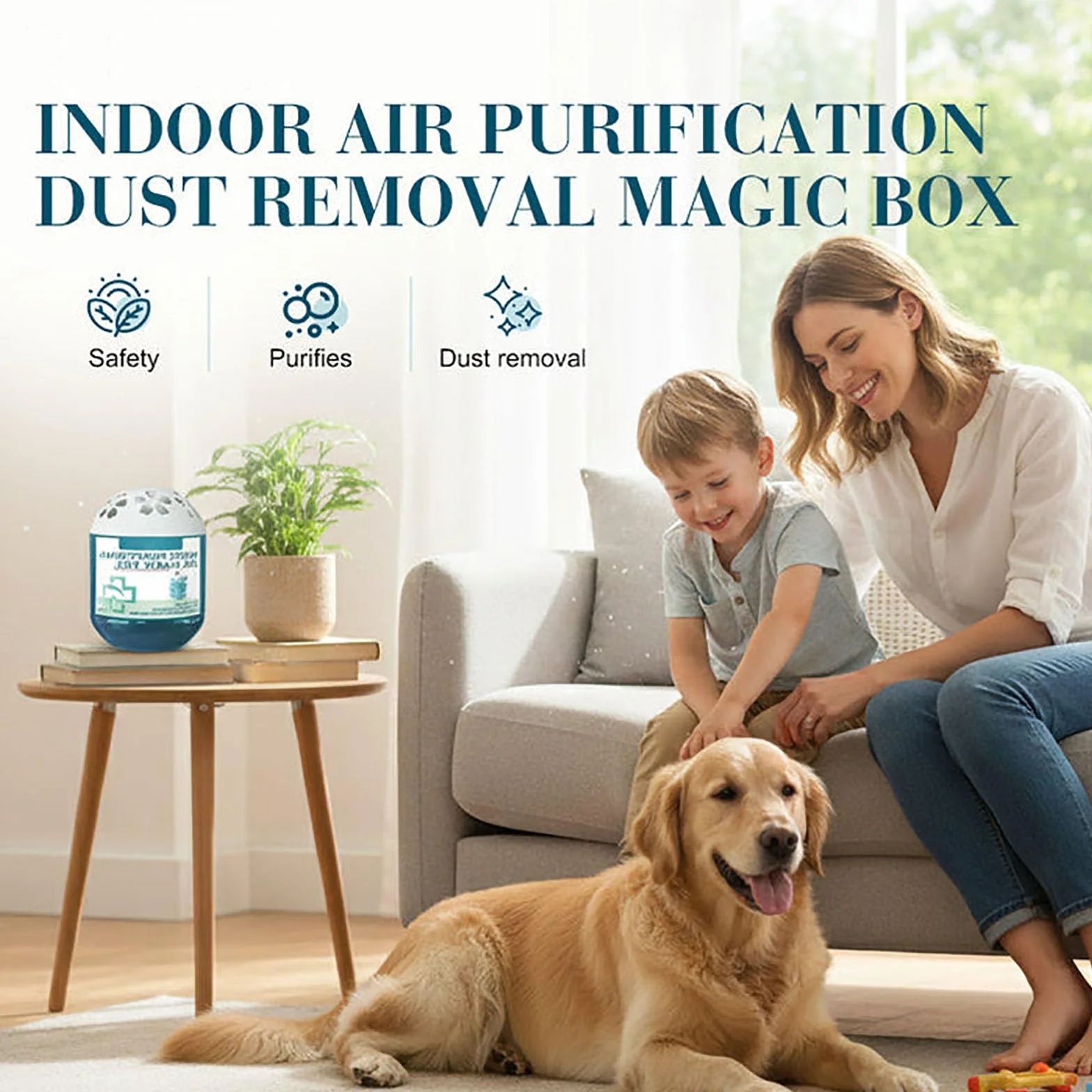 Caja Mágica De Eliminación De Polvo De Purificación De Aire Interior, Limpiador De Aroma De Filtración De Purificación De Aire Multifuncional, Aire Purificador Fuerte, Frescura Duradera (3Pcs)
