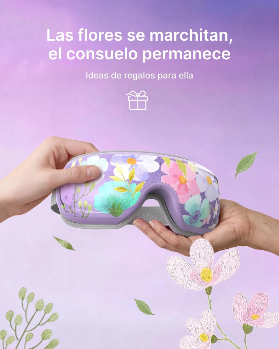 RENPHO Masajeador de Ojos con Calor y Frío y Control por Voz, Regalos Originales para Mujer Mamá, Antifaz Masajeador para Migraña, Ojos Secos y Alivio del Estrés - Eyeris 3