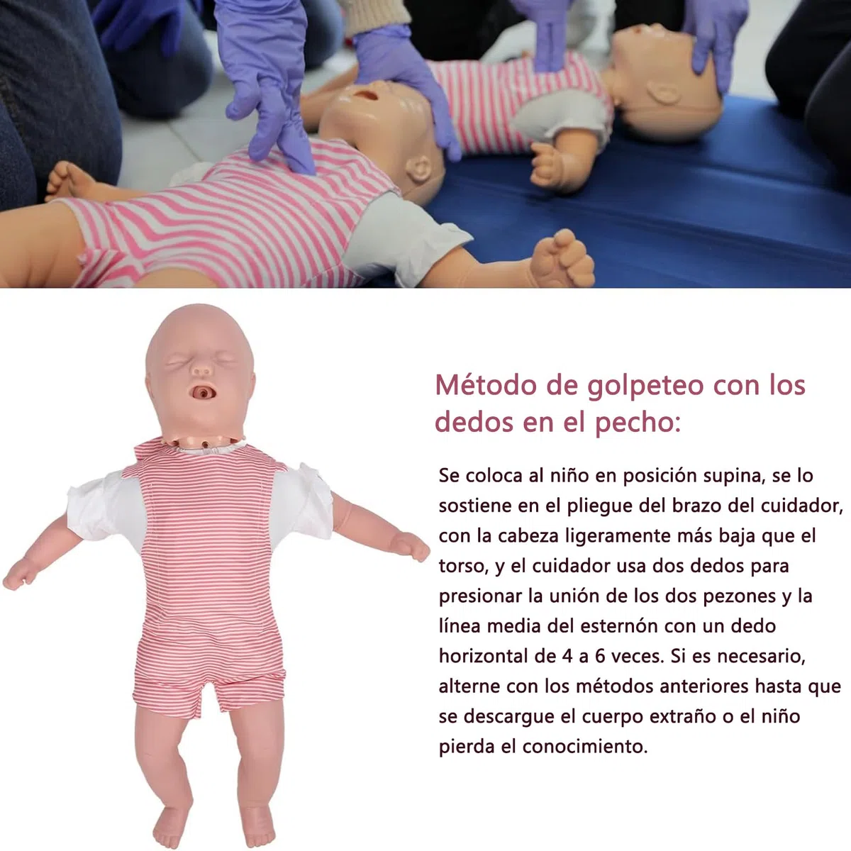 Modelo De Primeros Auxilios Para Bebés,Entrenamiento De Asfixia Bebés Muñeca,Maniquí RCP para Entrenamiento,Modelo De Reanimación Cardiopulmonar, para capacitación en hospitales y Escolares