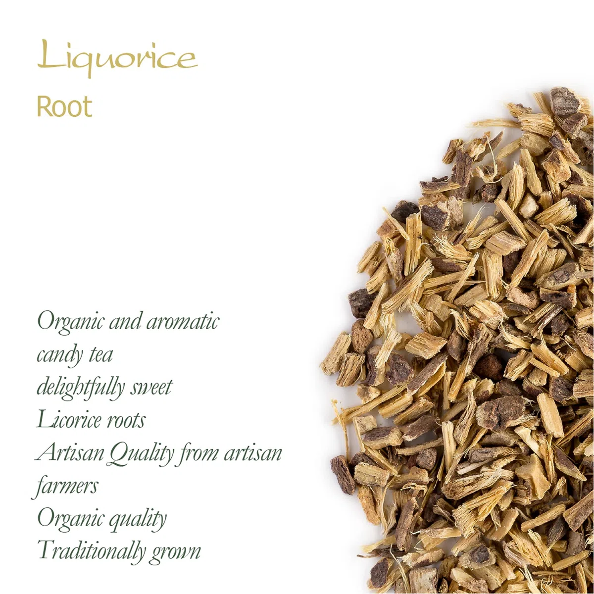 Regaliz Orgánico Infusión Raíz - Realza El Sabor De La Comida - Magnífica Infusión-Golosina - U Orozuz Raíces - Orosús Bio - Glycyrrhiza Glabra