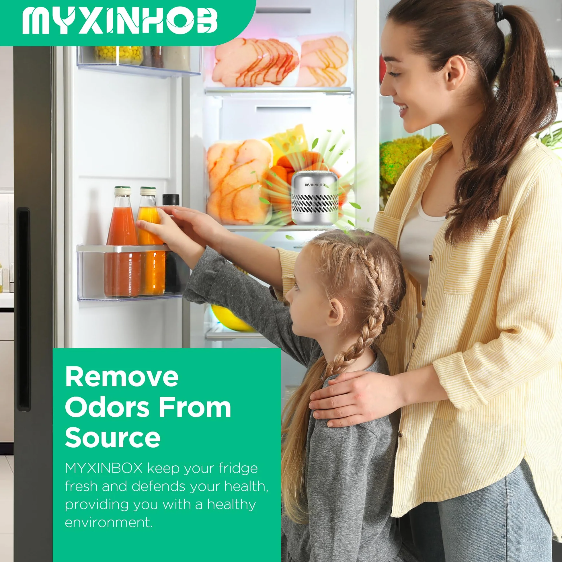 Desodorante de refrigerador de larga duración, eliminador de olores: desodorante de refrigerador para refrigerador, elimina olores en casa