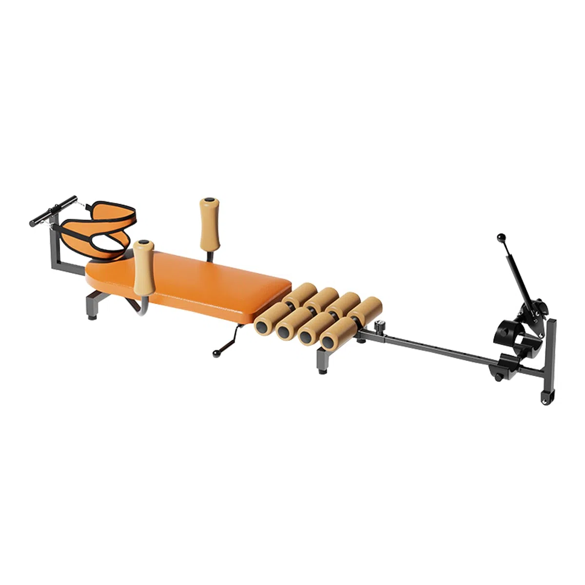 Mesa de tracción para aliviar la tensión, descompresión de Espalda de hasta 130 kg, Longitud Ajustable de 140 a 185 cm