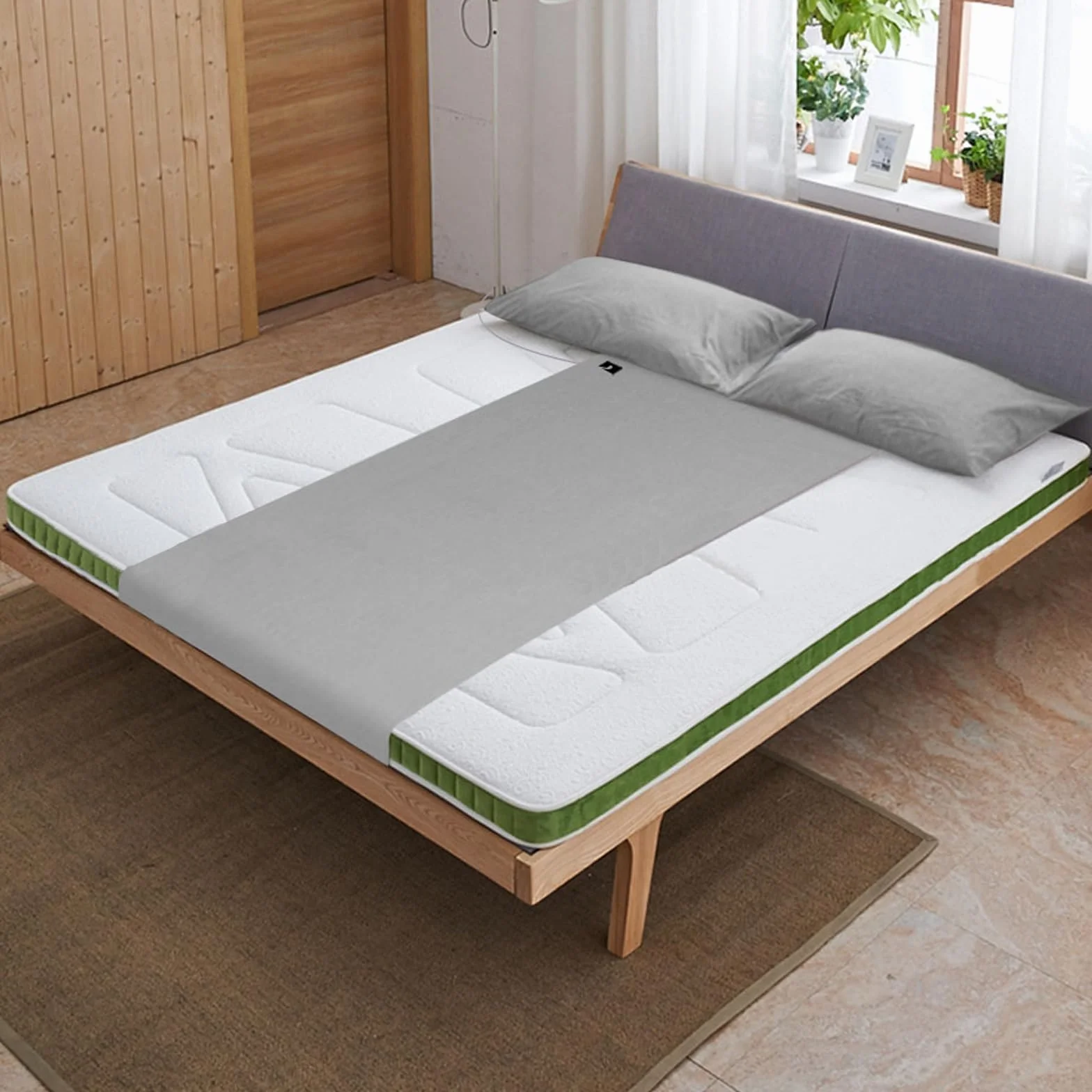 Alfombrilla de tierra, sábana de tierra, sábana de tierra para dormir mejor, alfombrilla de tierra con cable de conexión a tierra, alfombrilla conductora con cable de tierra (68 x 132 cm)