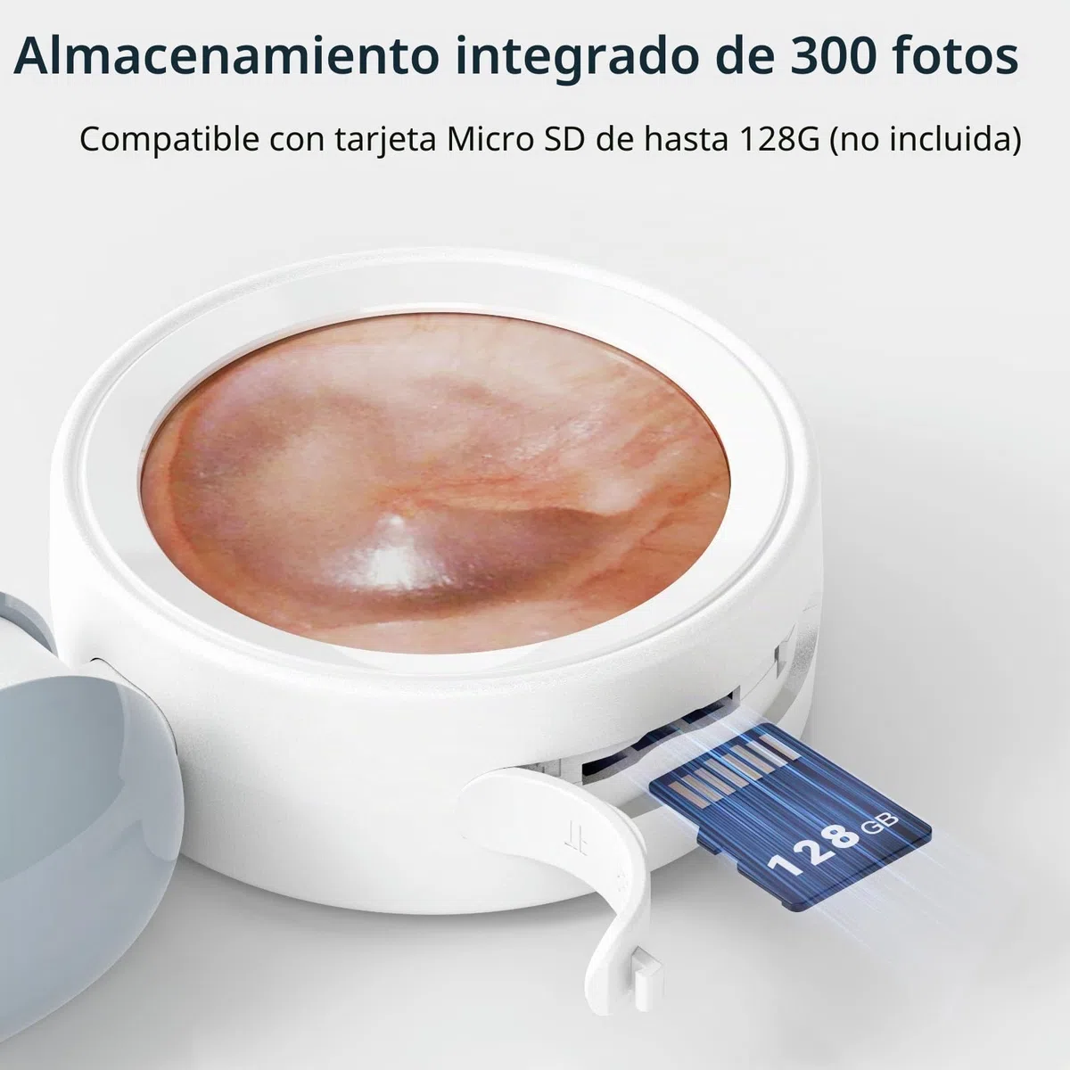 Qimic Otoscopio con IPS de 1,38", Otoscopio de diagnóstico del oído con 4 LEDs, 3 Magnificaciones, Herramienta para el oído Saludable para Adultos Niños Mascotas