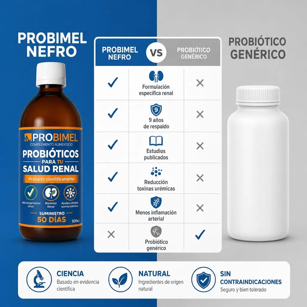 Nefro Complemento Alimenticio para la Salud Renal 500Ml - Probiótico para Apoyar el Eje Intestino Riñón - Apoyo Nutricional para Personas con Enfermedad Renal Crónica (250ml)