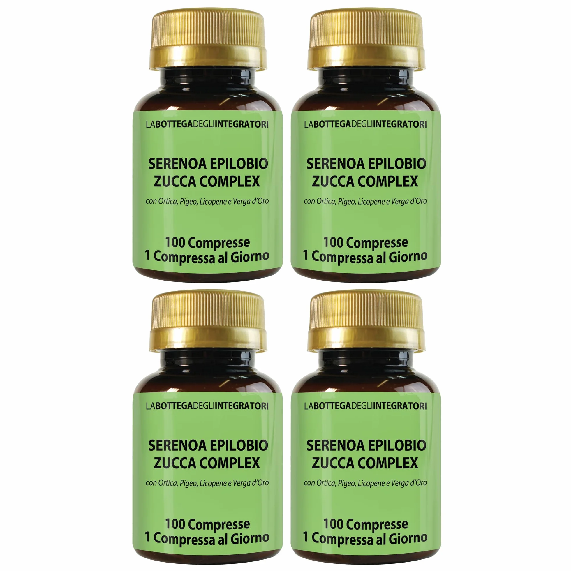 Serenoa Epilobio Calabaza Complex con Ortiga Pygeum Africanum Licopeno y Vara Dorada 400 Tabletas 1 al día | Suplemento para la Próstata y el Tracto Urinario