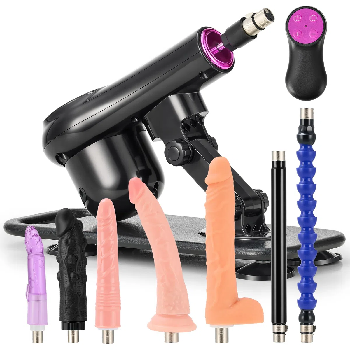 SENSUA Máquina Sexual Automática Máquina Sexual con Empuje con 7 Accesorios y Control Remoto, Diseñada para Mujeres, Hombres y Parejas, Sex Machine Ajustables para Masaje Vaginal, Anal y Masturbación