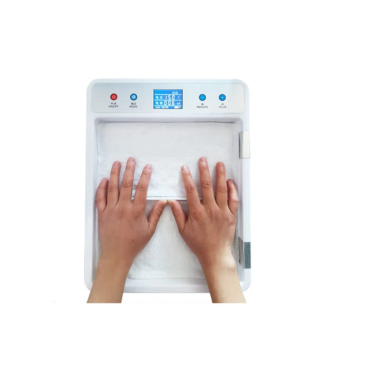 Dispositivo de iontoforesis para tratar la hiperhidrosis para uso doméstico Uso periódico puede tratar eficazmente las manos y los pies sudorosos