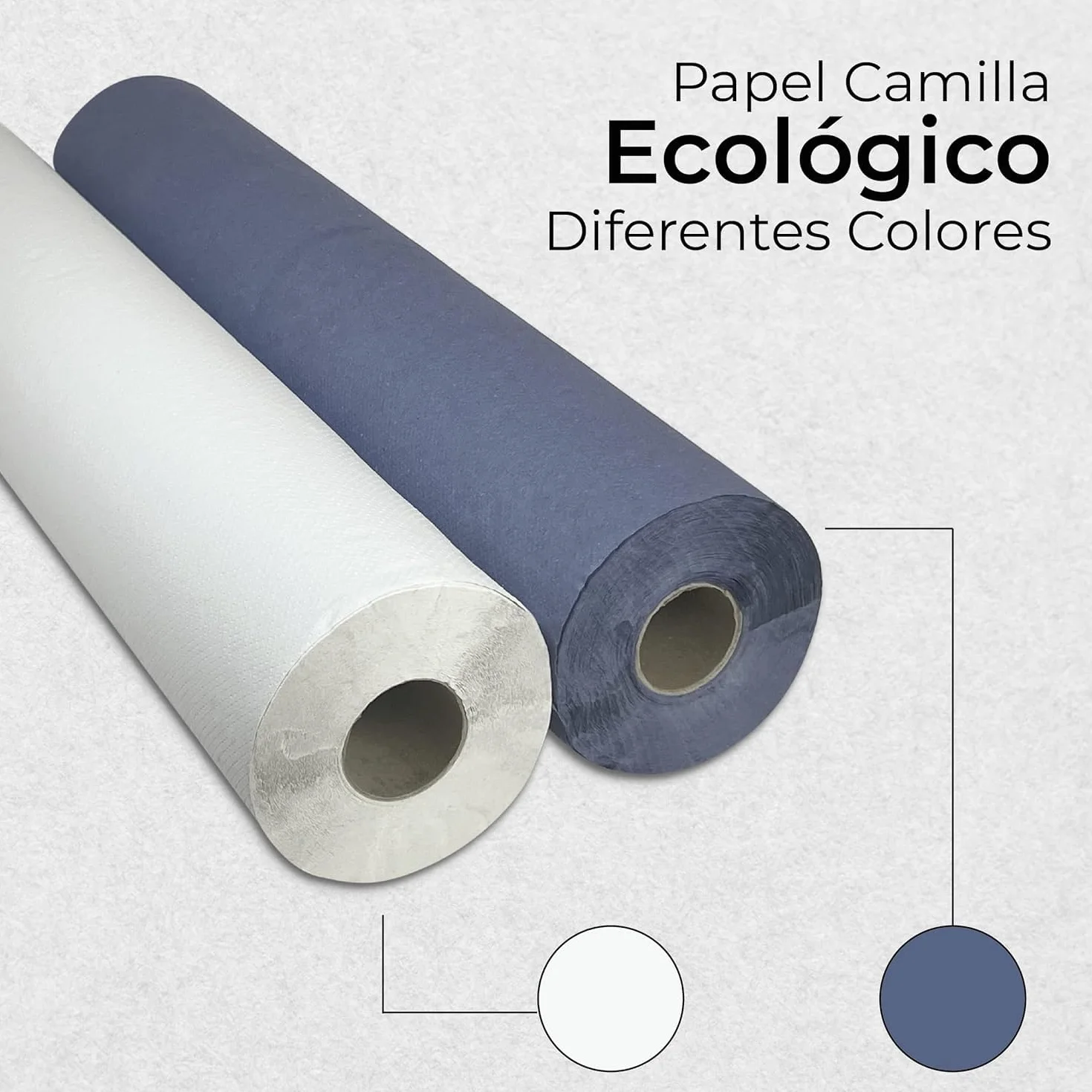 6 Rollos de Papel Camilla para Masaje Ecológico Multicolor 60 cm x 70 m