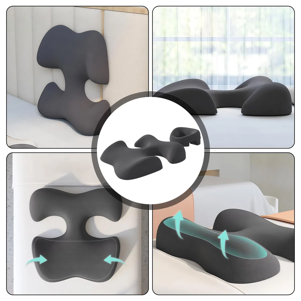Juego de cojín de Masaje para el Pecho y el Rostro, cojín de Masaje con Agujero para la Cabeza, Suave y cómodo, Soporte para el Pecho, para Cama, salón, hogar, Dormitorio