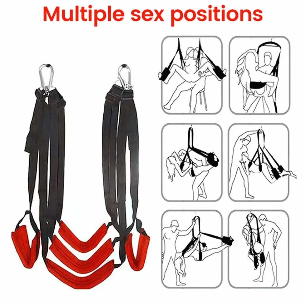 Swing Set de Tres etapas para Parejas Giratorio Mejorado con amortiguación Columpio šëxual Colgantes Columpios arnes šëxuales Parejas Juegos Šêxuales de Parejas àdultos Šêx toystore Women P1E23