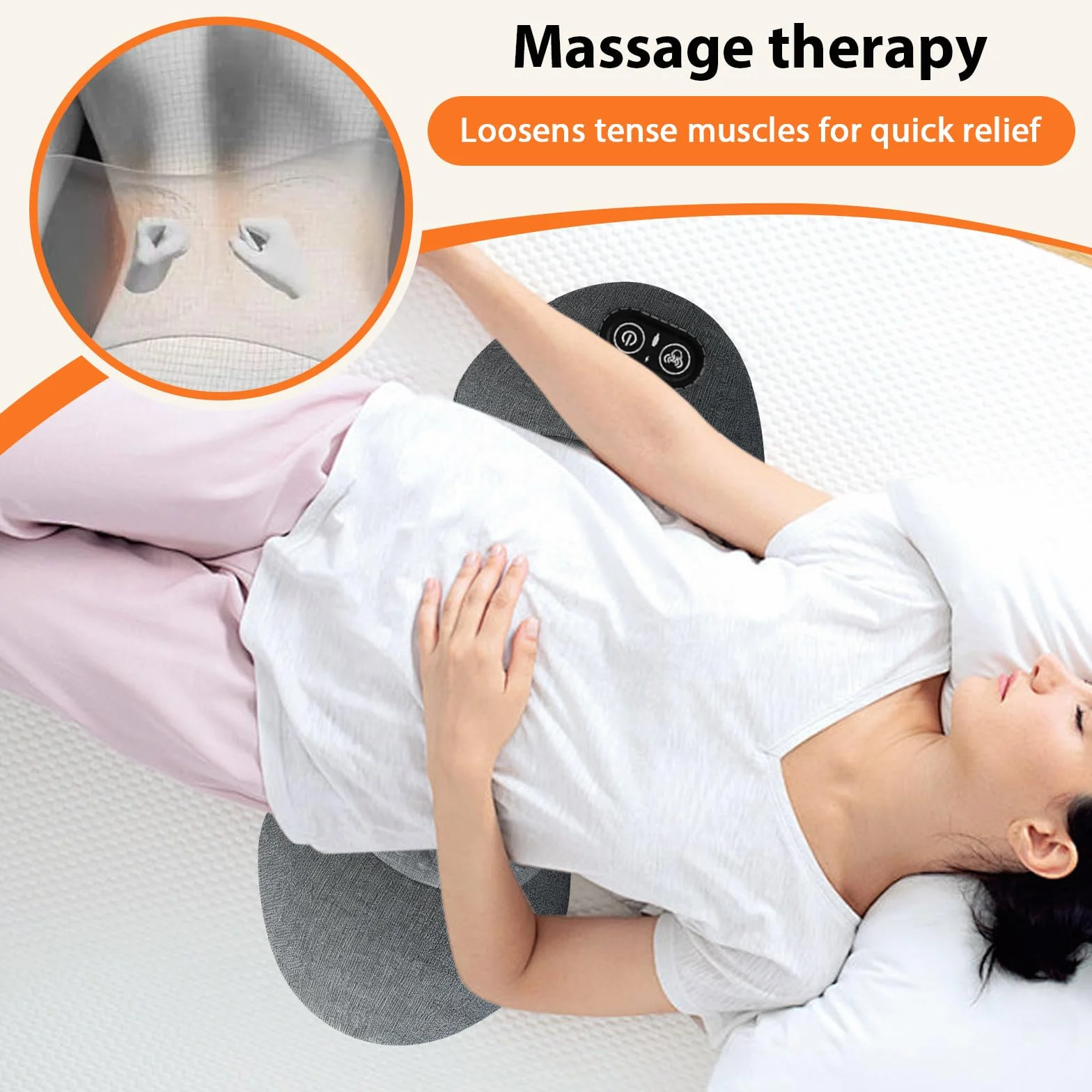 Masajeador lumbar eléctrico 3 en 1 con tracción, vibración y calor