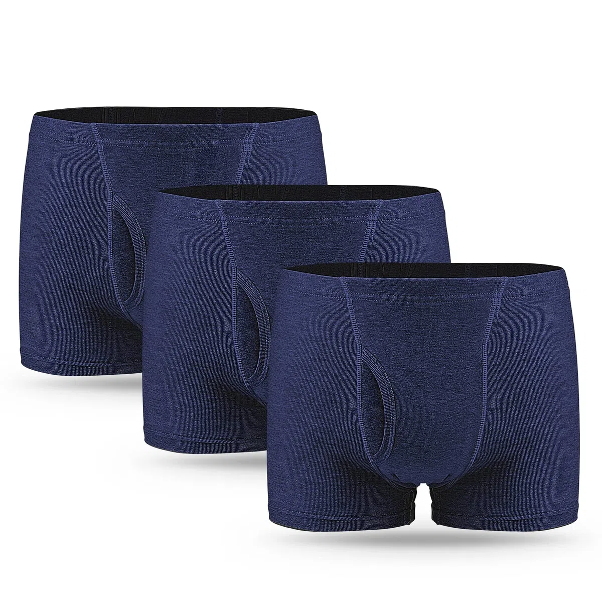 3 Pares de Calzoncillos para Incontinencia Hombre 250 ml Boxer de Algodón Lavable y Reutilizable con Almohadilla Absorbente Ropa Interior Absorbente Azul Talla M