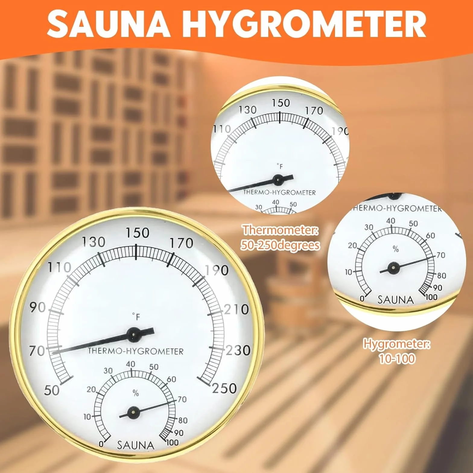 Juego de cubos para sauna (4 litros), cubo de sauna con paleta, cubo de sauna de madera con cucharón, reloj de arena, termo, higrómetro, cubo de sauna resistente al calor, 4 l, incluye inserto