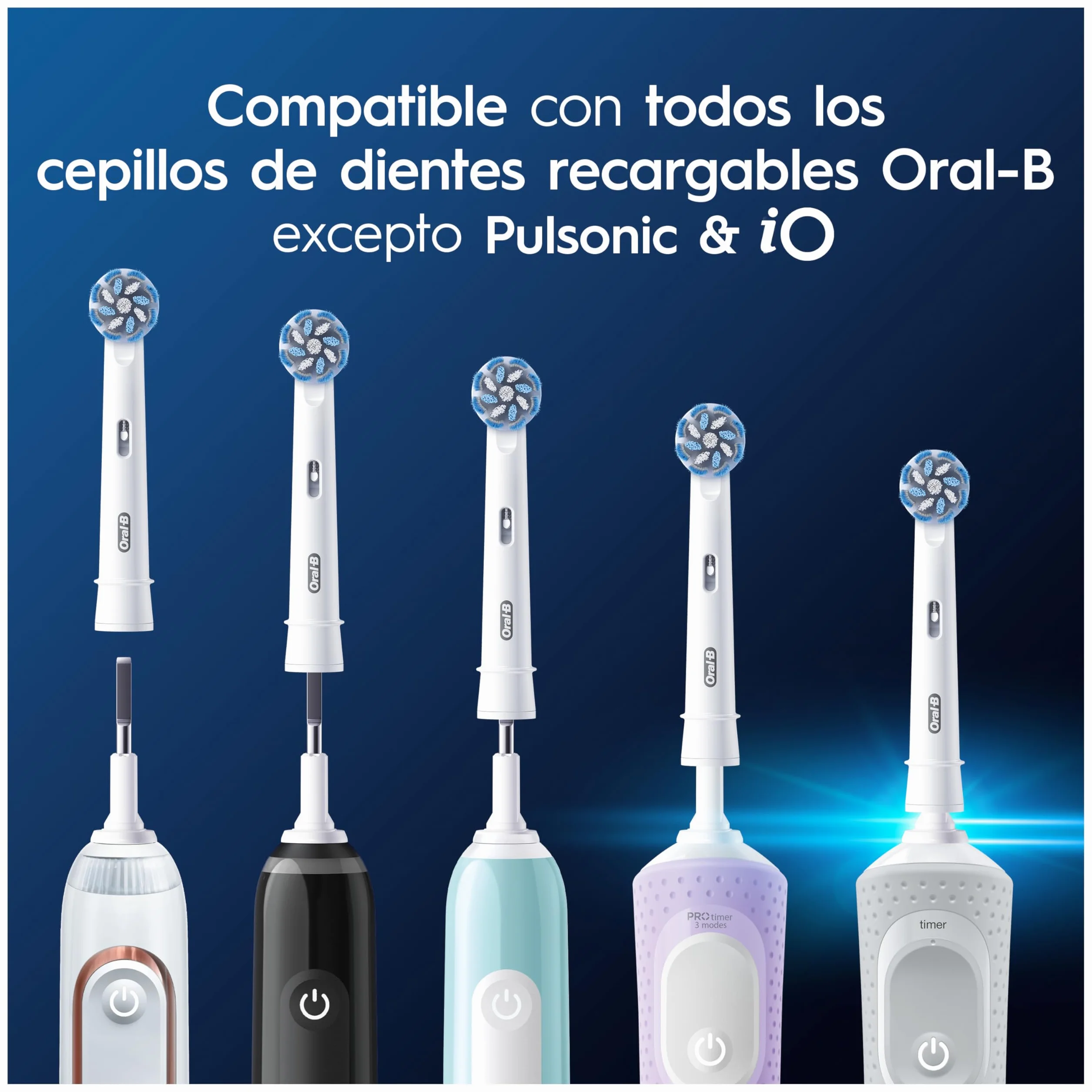 Oral-B Pro CrossAction Cabezales de Recambio Originales, Pack de 12, Blanco, para Cepillo Eléctrico