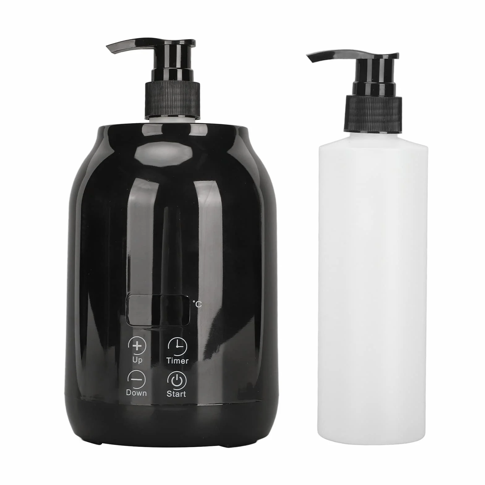 Calentador de Loción con Pantalla LED y Temperatura Ajustable, 2 Botellas de Aceite de Masaje