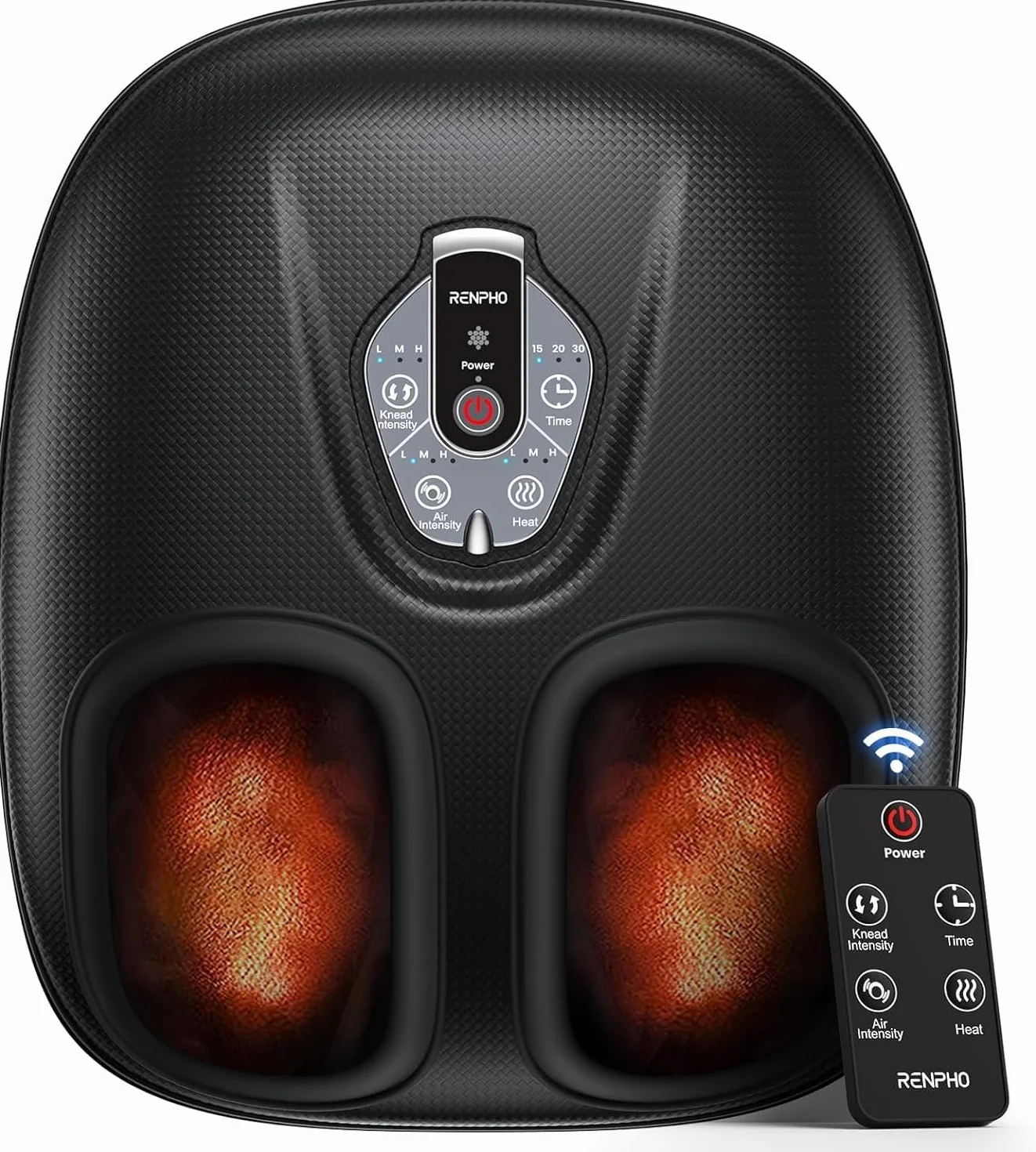 RENPHO Masajeador de pies con calor para fascitis plantar, Shiatsu, Compresión, 3 intensidades