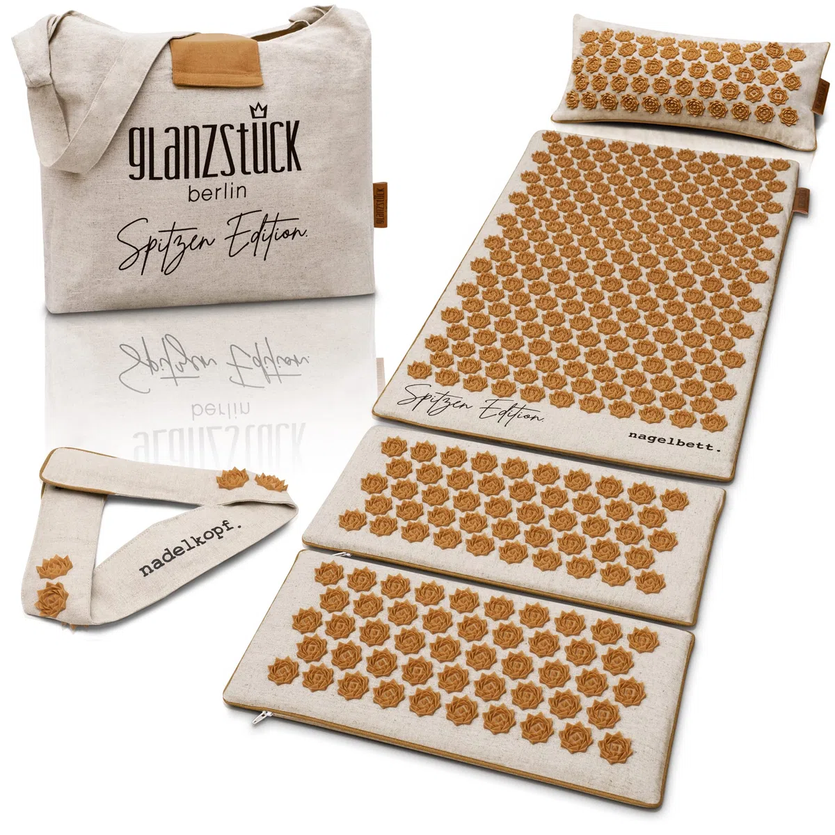 Glanzstück Berlin®: Esterilla de acupresión XXL para todo el cuerpo, ideal para principiantes, para tensiones, dolores de cabeza, dolor de espalda y estrés