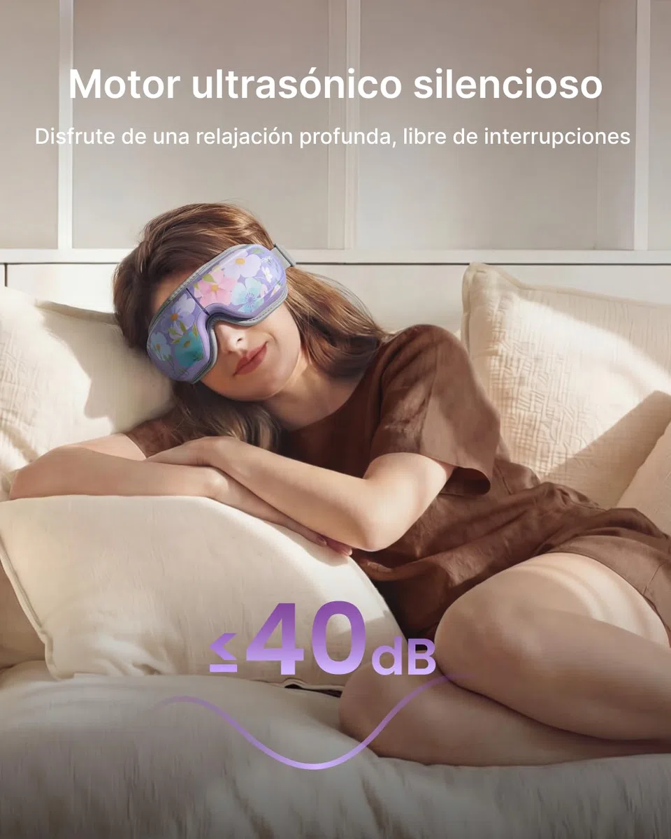 RENPHO Masajeador de Ojos con Calor y Frío y Control por Voz, Regalos Originales para Mujer Mamá, Antifaz Masajeador para Migraña, Ojos Secos y Alivio del Estrés - Eyeris 3