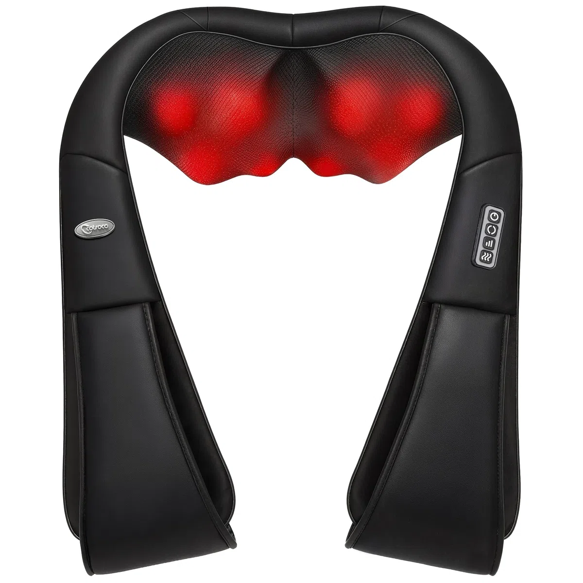 Cotsoco Masajeador de Cuello y Hombros con Calor, Shiatsu Masajeador Cervical y Espalda, 3D Masaje de amasamiento giratorio, Velocidad Ajustable - regalos originales mujer/hombre, Gris (B0BYYLTS5P)